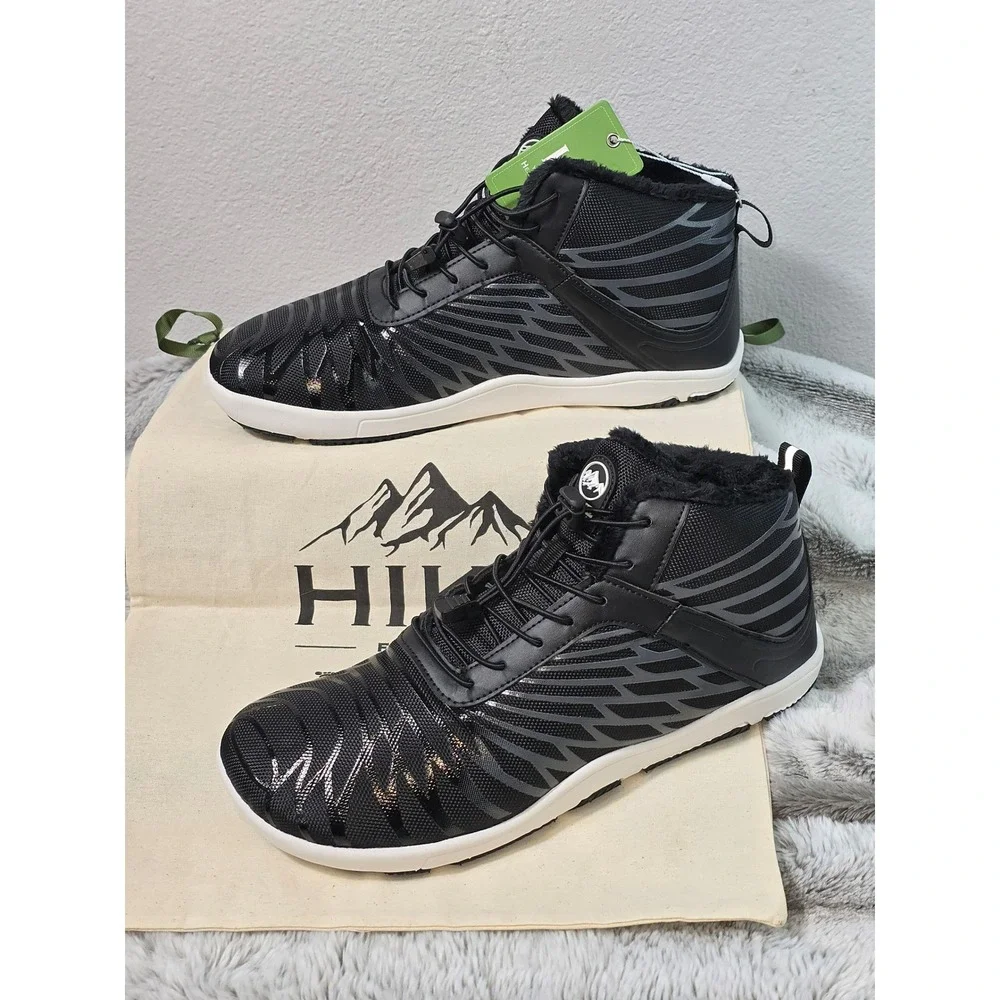 NWT Hike Footwear Lorax Winter Barefoot Boots Black Faux Lined EU 43 SZ 10‎